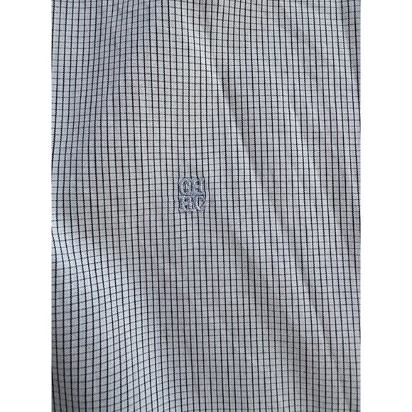 White Windowpane Men Carolina Herrera Button Down - Picture 6 of 9